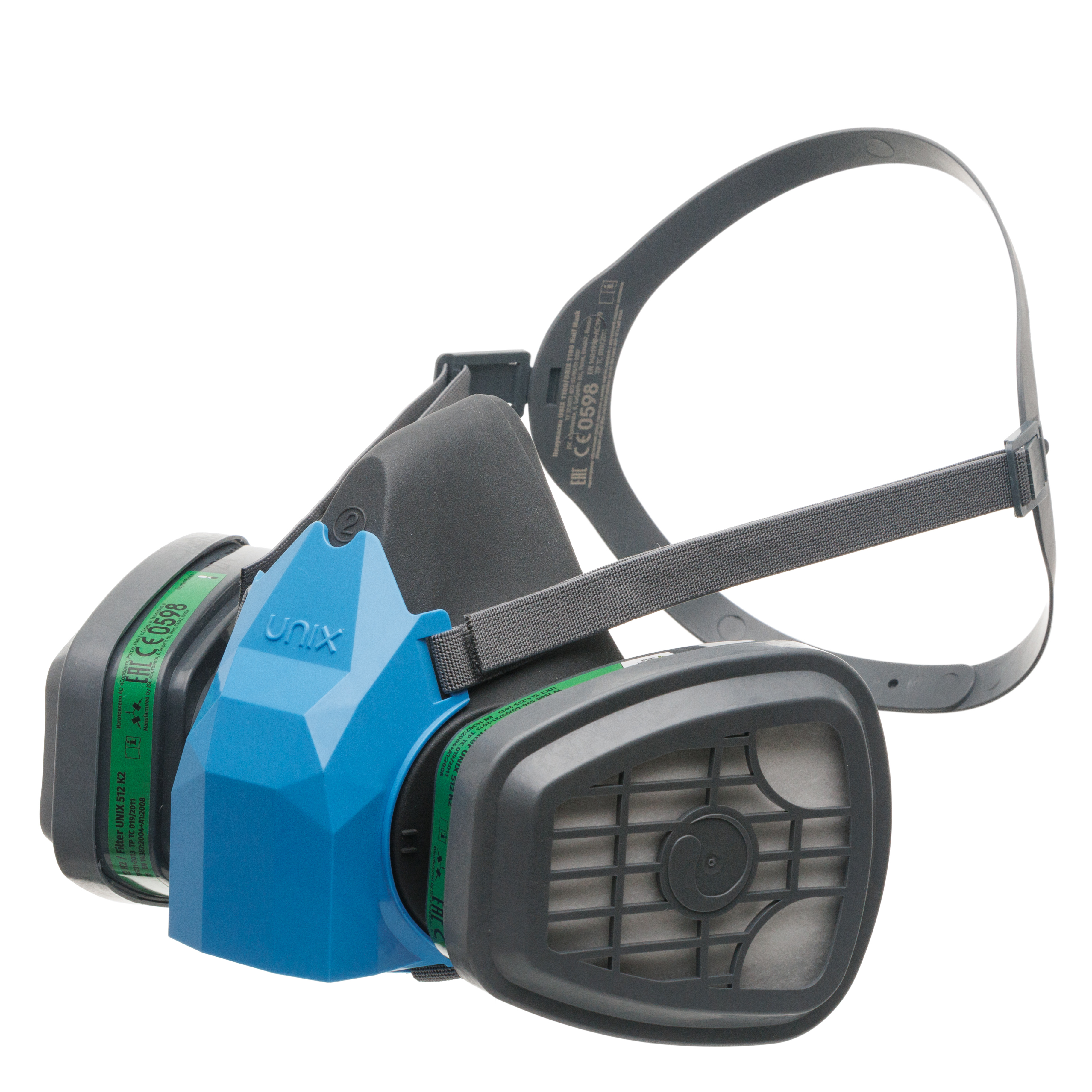 Респиратор фильтрующий UNIX 1100 марки К2 с фильтрами UNIX Р2(3 рост)
